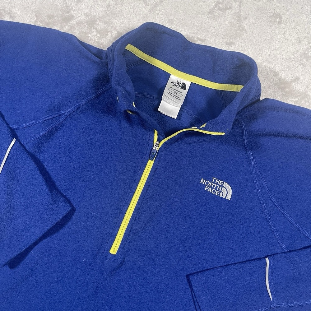 The North Face Vapor Wick1/4 Zip‎ Men's L Blue Fleece Casual Sweatshirt